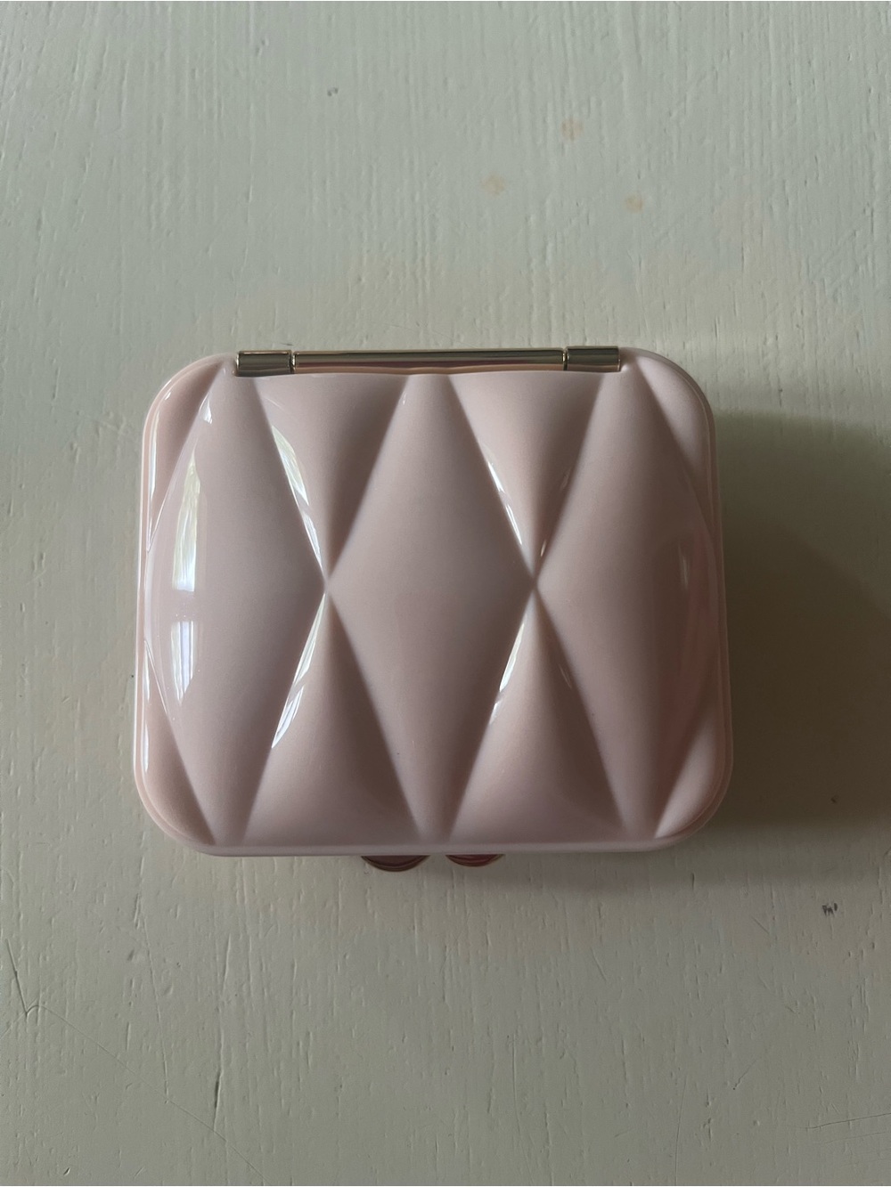 Miu Miu Beauty Pink Quilted Folding Compact Mirror With Bag - Picture 3 of 5